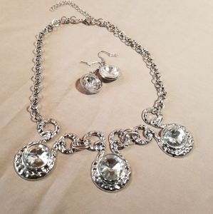 Silverstone Rolo Style Glam Necklace Set